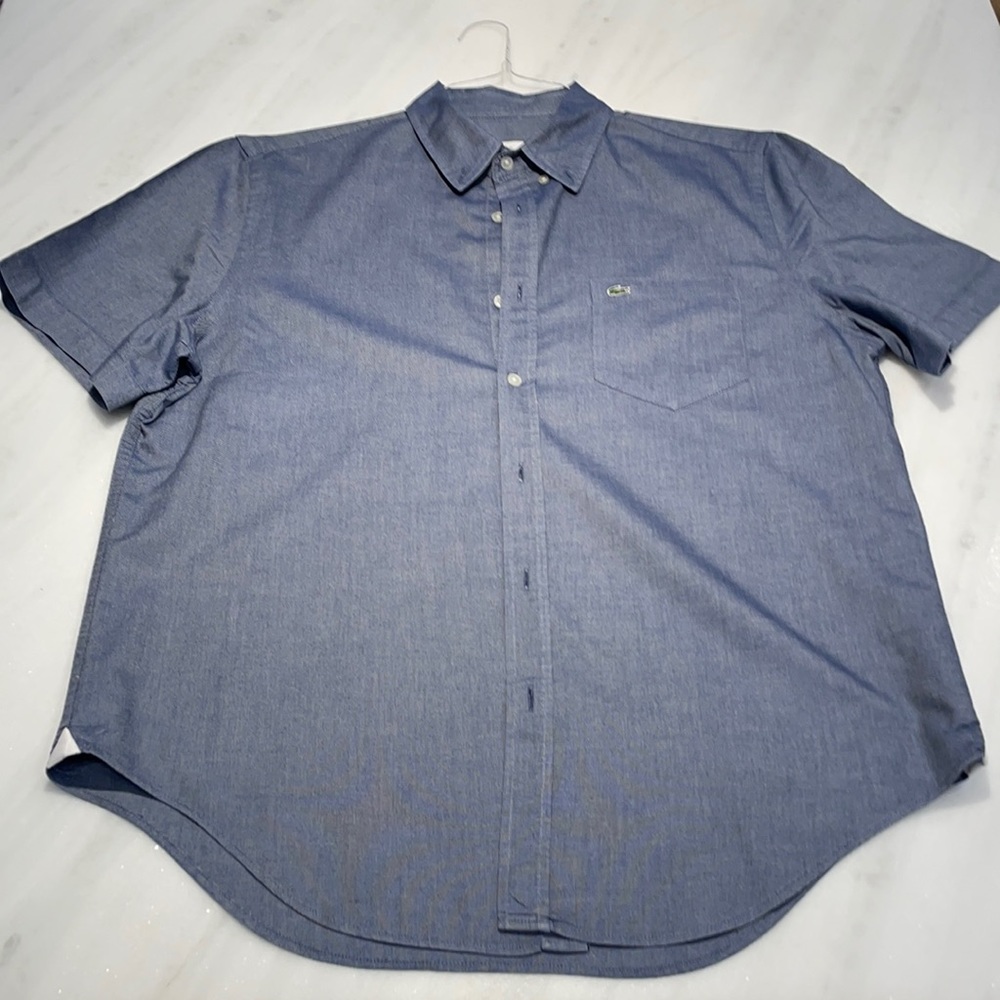 Lacoste Men’s Classic Fit Demin Button Down Shirt - Size 40/Medium